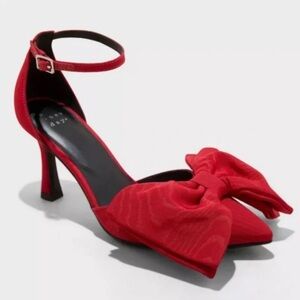 a new day Red Heels with Bow Accent